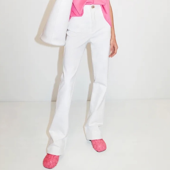 NEW Bottega Veneta Pre-Fall 2020 Straight Leg Carpenter Jeans, Size IT 42 - Picture 1 of 8